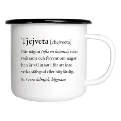 Emaljmugg Tjejveta