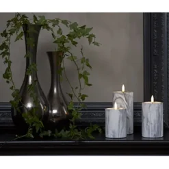 LED Blockljus Flamme Marble