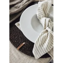 Rough linen stripe Servett
