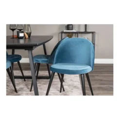 Velvet matstol 2-pack